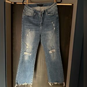 Risen distressed blue jeans, size 31/13